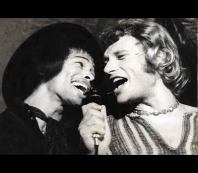 1972 - Paris - Vigon et Johnny Hallyday