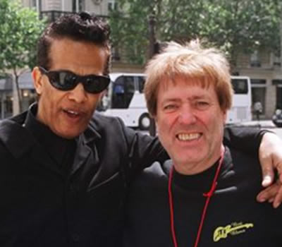 2005 - Paris - Vigon avec Burt Blanca, le pionner du rock Belge