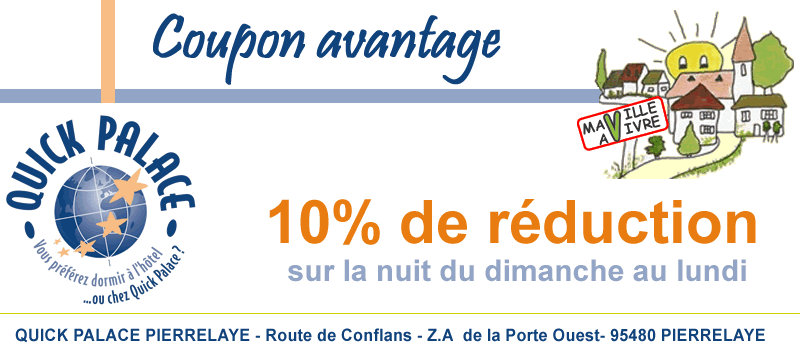 CHEQUE AVANTAGE QUICK PALACE PIERRELAYE