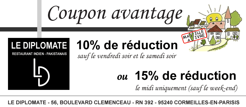 Ch&egrave;que avantage Le Diplomate Cormeilles en Parisis