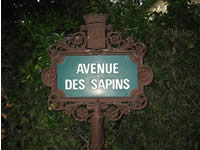Panneau de l'Avenue des Sapins